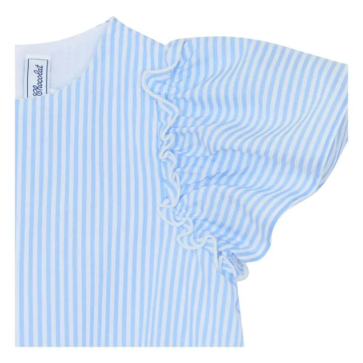 Robe Rayée Volants  | Bleu- Image produit n°3