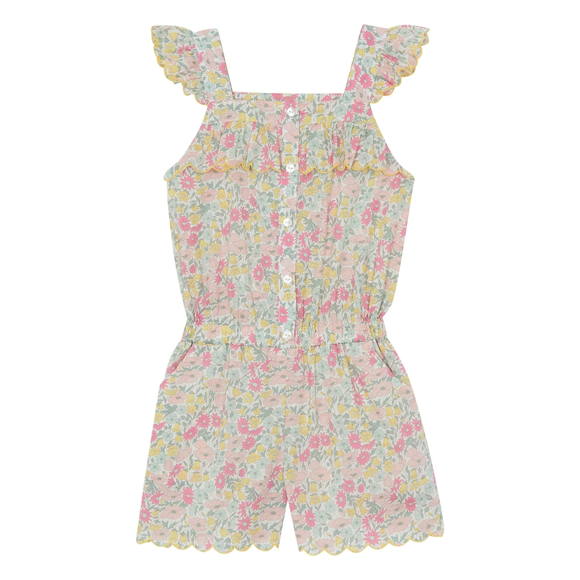 Tartine Et Chocolat Yellow Combishort Feston Liberty