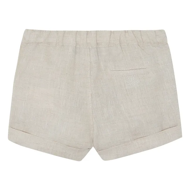 Pantalón corto de lino para bebé | Arena