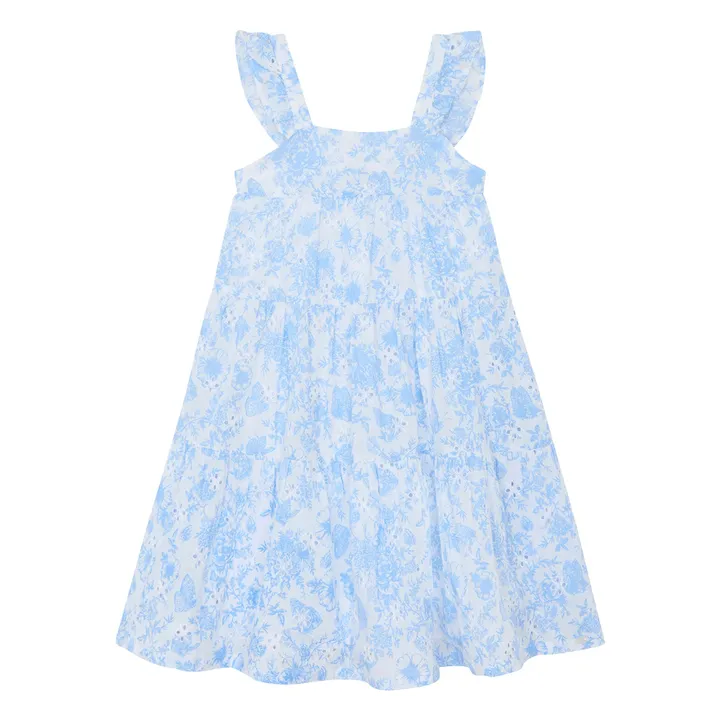 Floral Embroidered Dress | White- Product image n°0