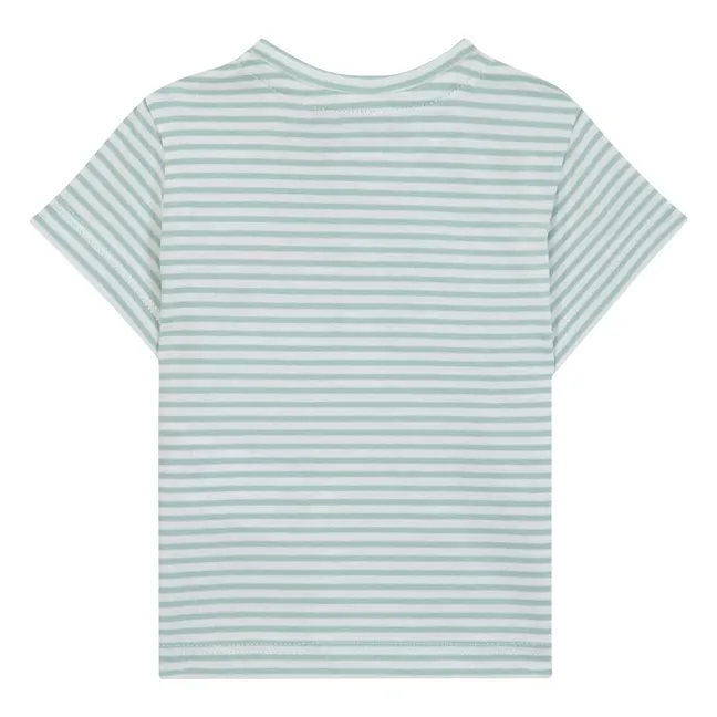 T-shirt Rayé Dinosaures | Sauge