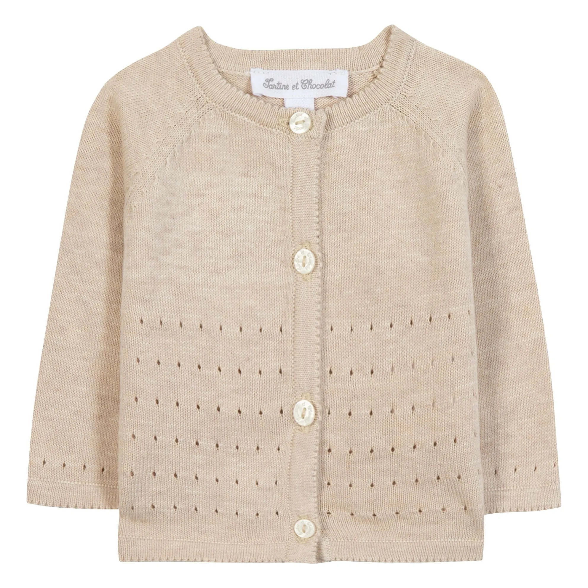 Tartine Et Chocolat Beige Chiné Cardigan