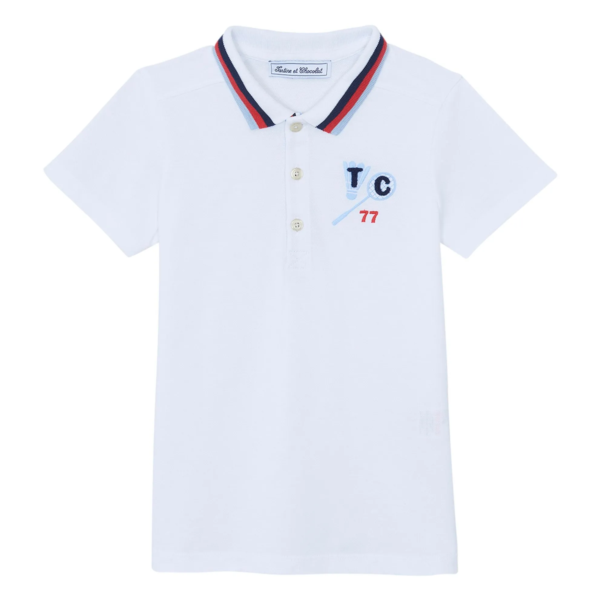 Tartine Et Chocolat White Badminton Polo Racket
