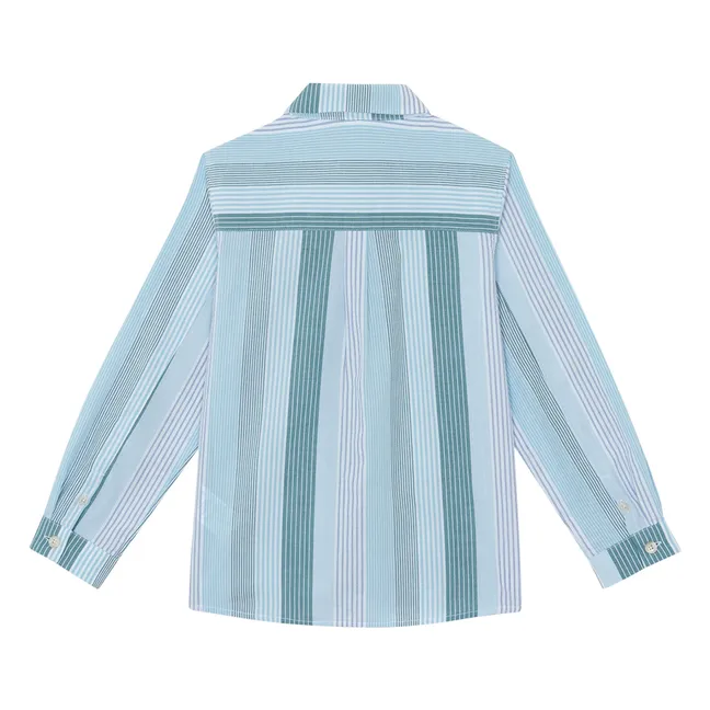 Chemise Bandes Constrastées | Vert d'eau