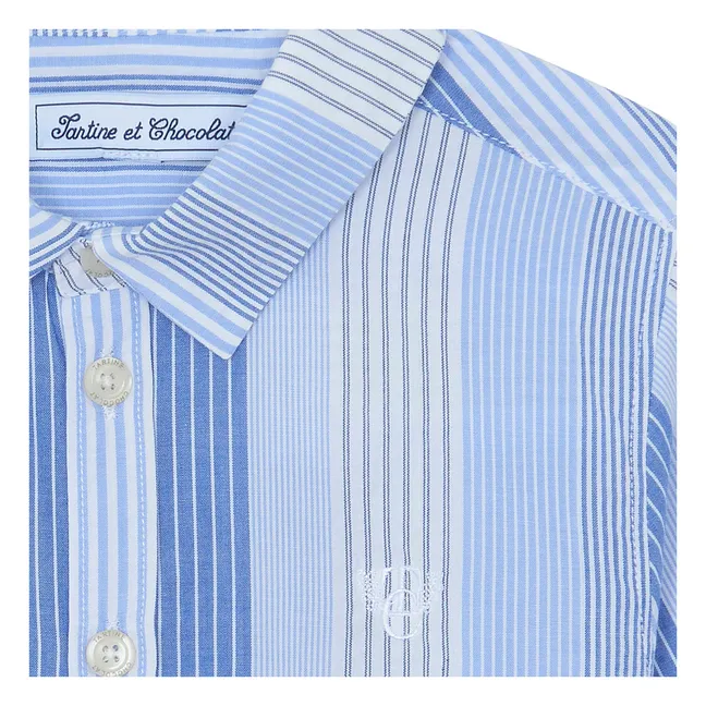 Camisa Bandas Tensadas | Azul