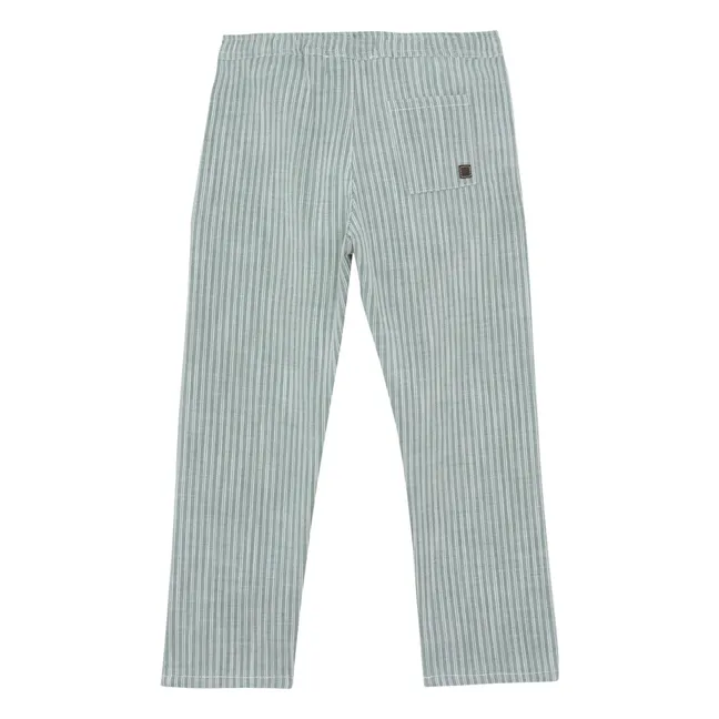 Pantalones de rayas | Verde Celedón