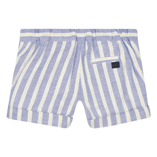 Short Ourlets Rayé Bébé | Bleu indigo