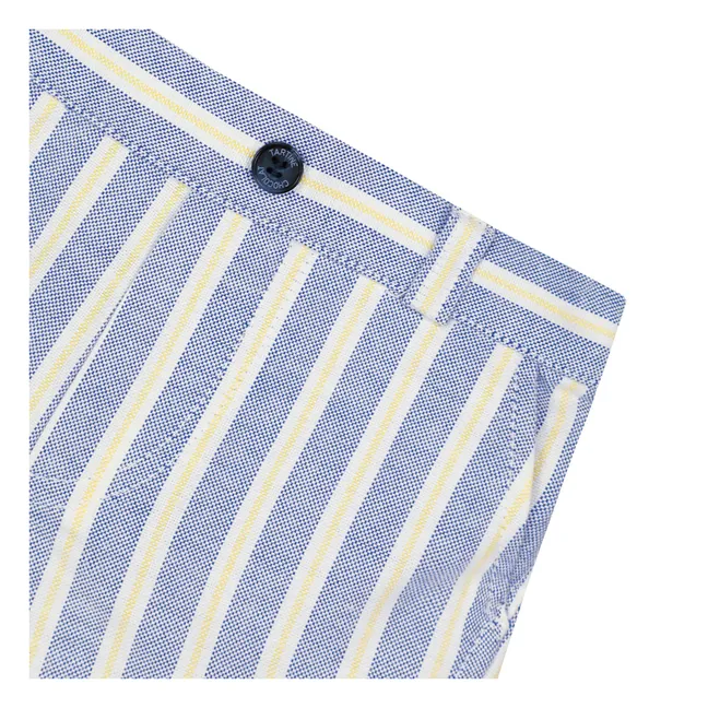 Short Ourlets Rayé Bébé | Bleu indigo