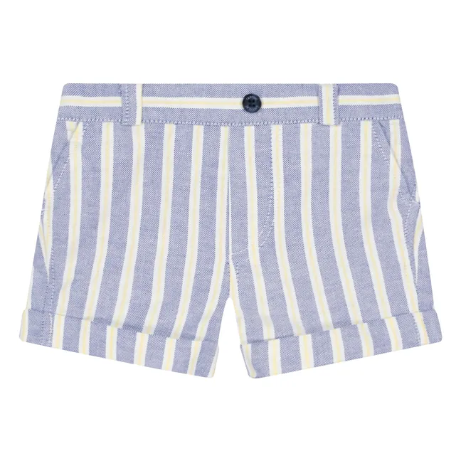Short Ourlets Rayé Bébé | Bleu indigo
