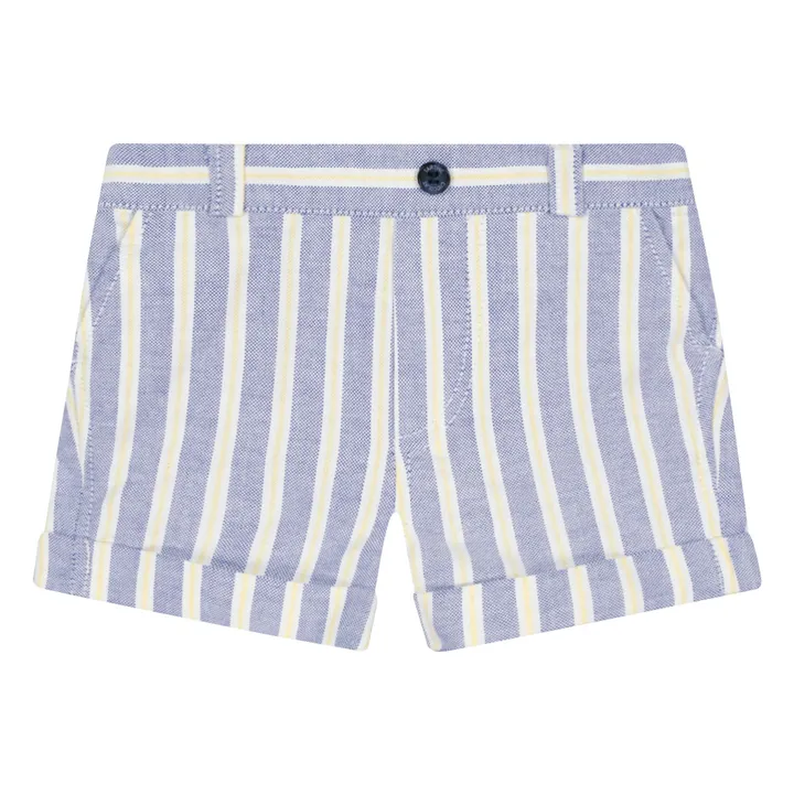 Short Ourlets Rayé Bébé | Bleu indigo- Image produit n°2