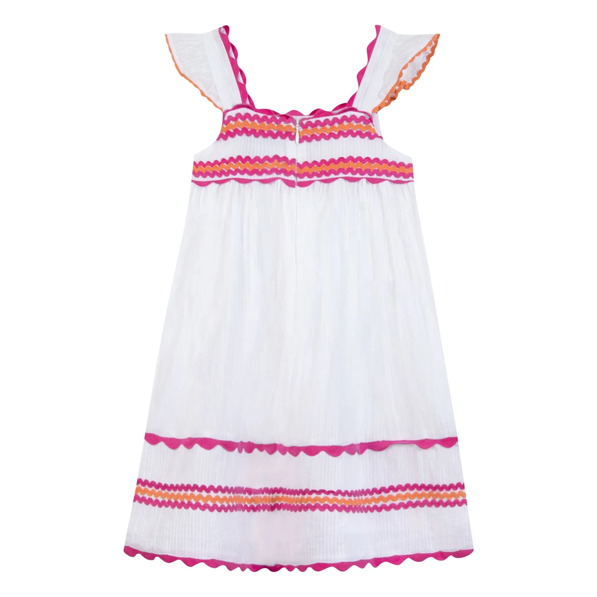 Robe Feston Volants | Blanc- Image produit n°4