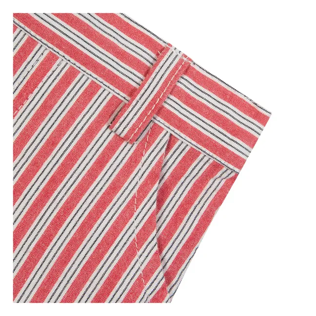 Pantalones cortos a rayas | Rojo