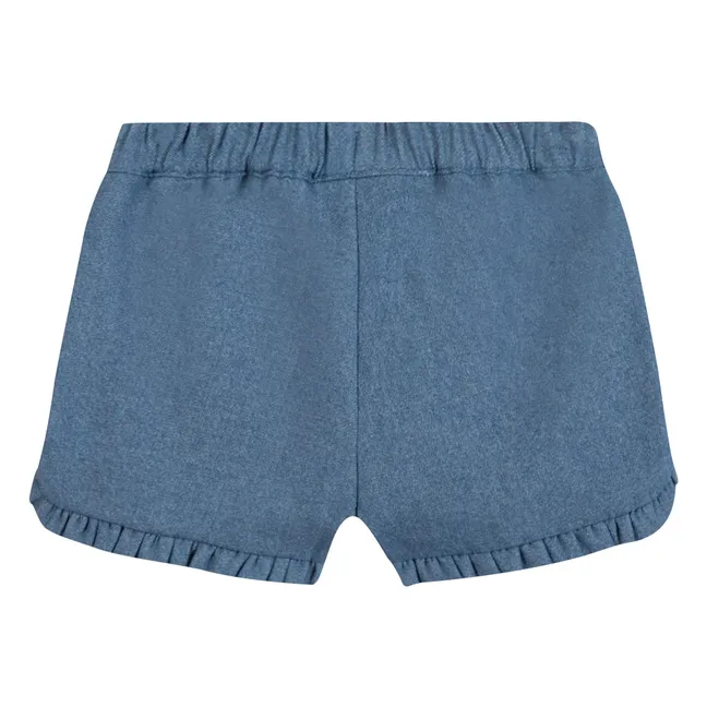 Volants shorts | Denim blue