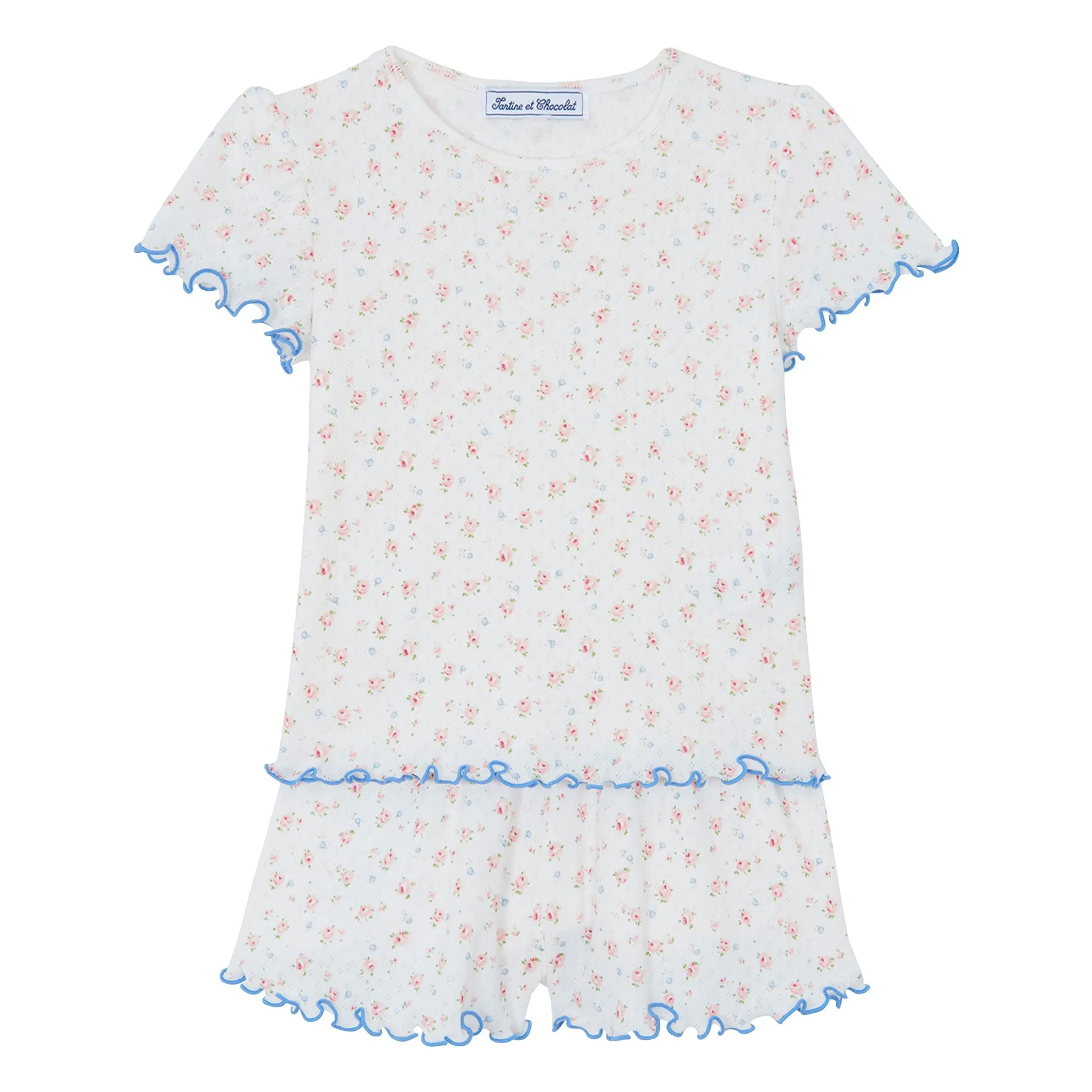 Tartine Et Chocolat Ecru Short Flowery Pyjamas