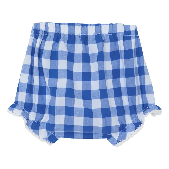 Ensemble Top et Bloomer Vichy | Bleu roi