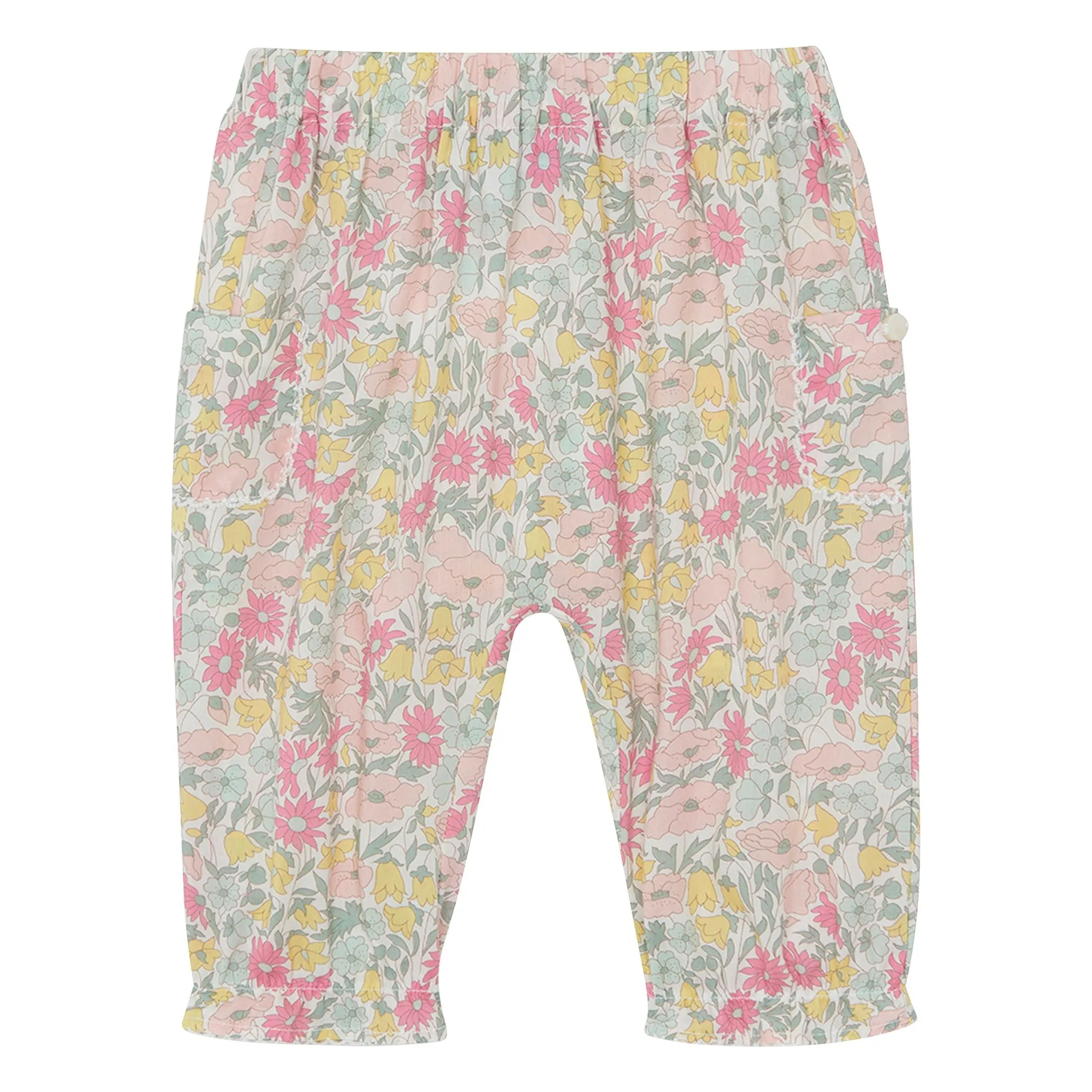 Tartine Et Chocolat Girls Yellow Liberty Ruffle Pants