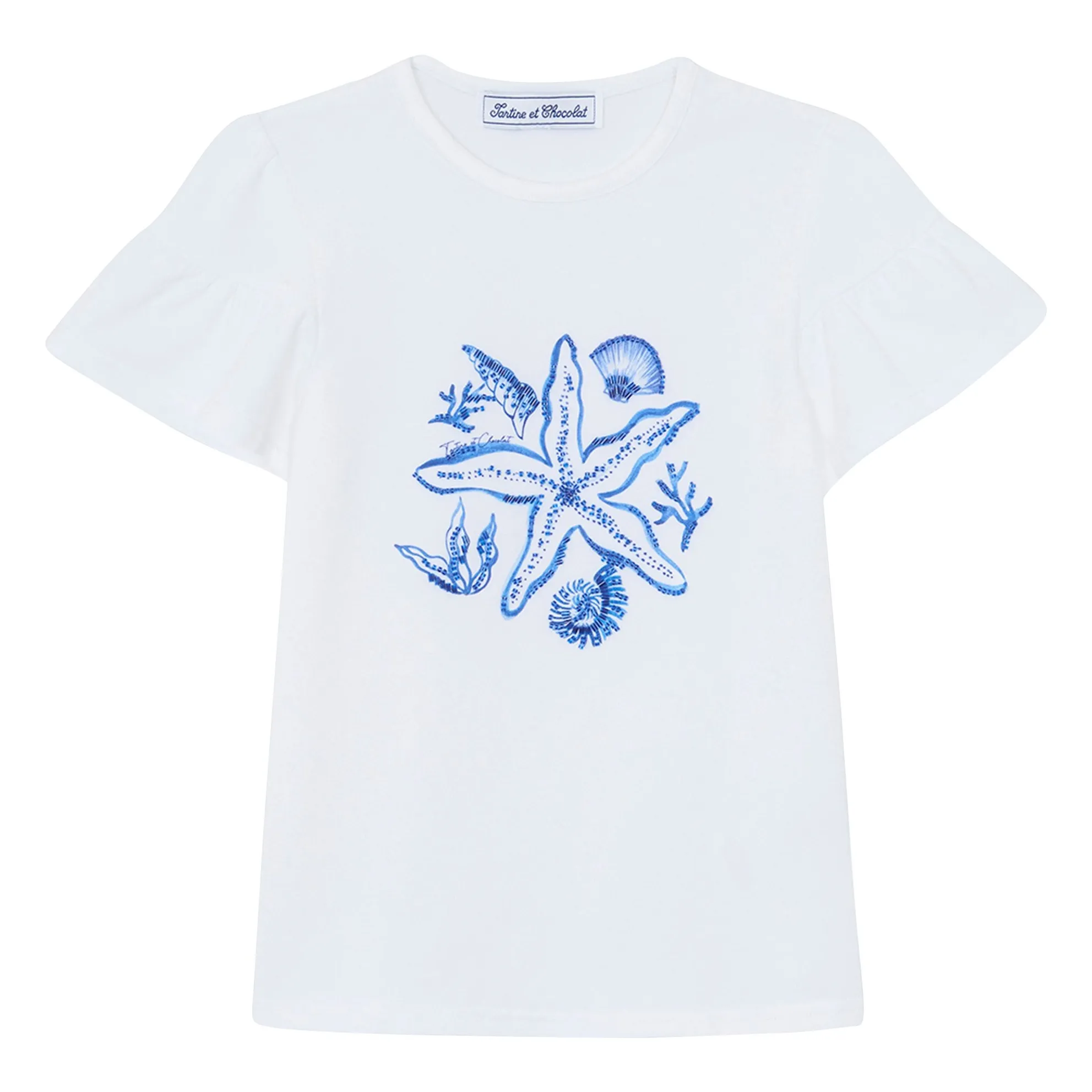 T-shirt Perles Etoile de Mer | Blanc- Image produit n°0