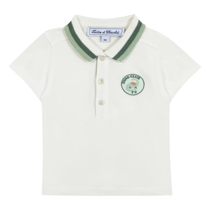 Polo Dinosaure | Ecru- Image produit n°0