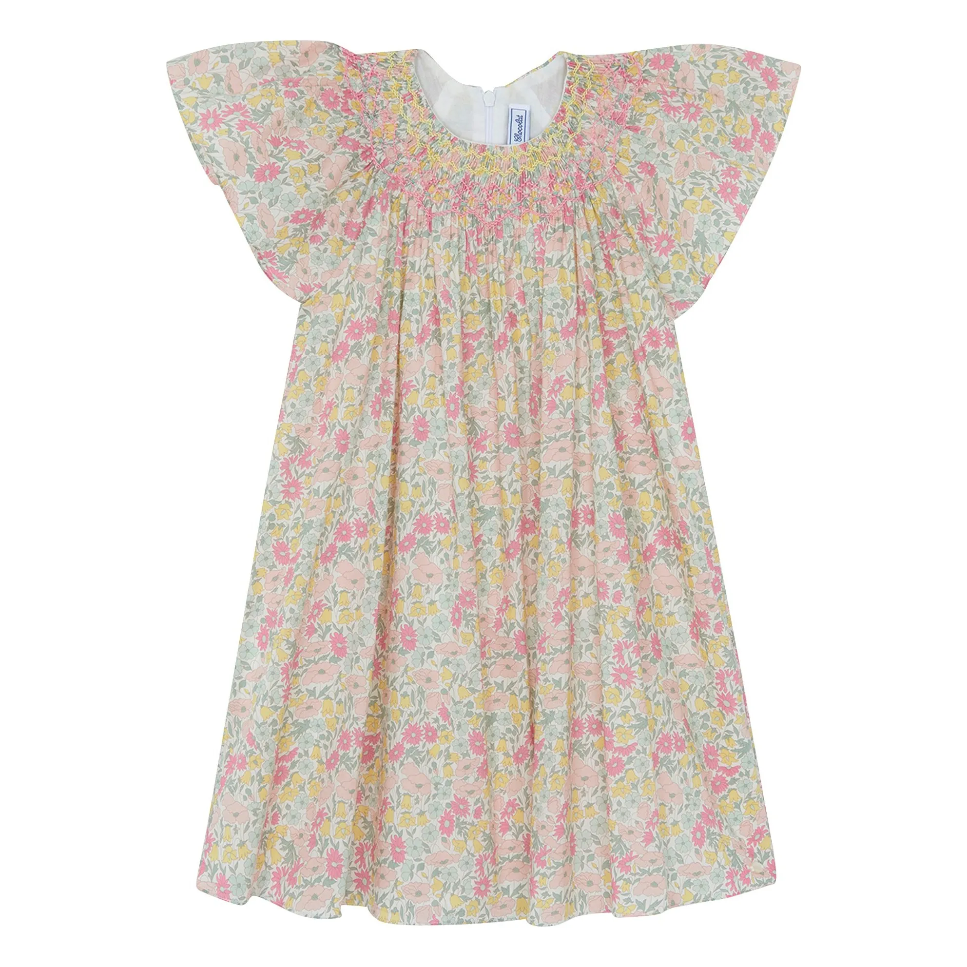 Tartine Et Chocolat Yellow Liberty Smocked Dress