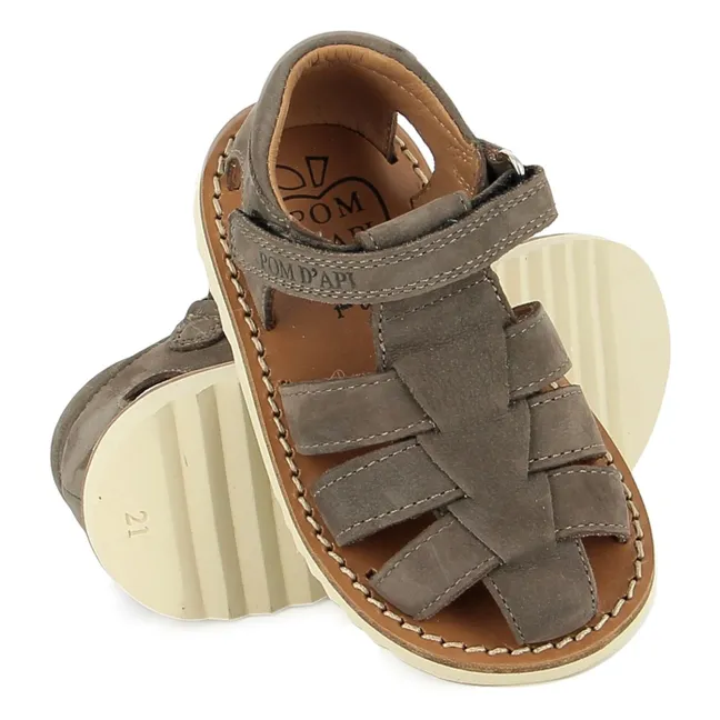 Sandales Waff Papy Nubuck | Marron glacé