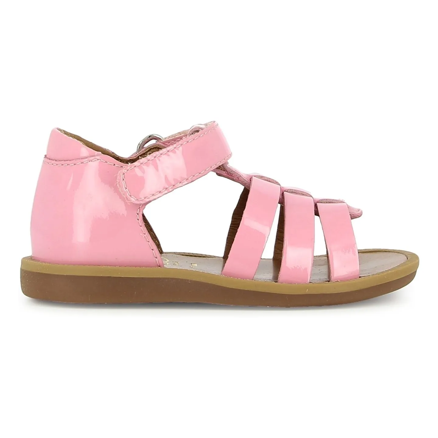 Pom D'api Pink Poppy Strap Patent Sandals