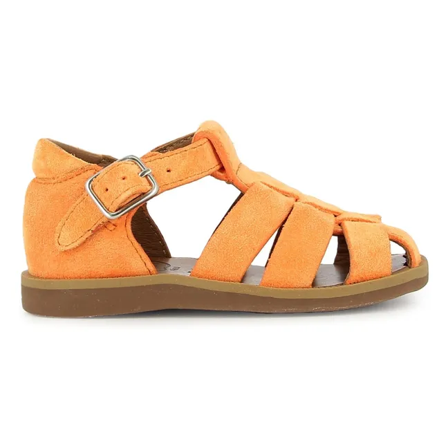 Poppy Daddy Velvet sandals | Apricot