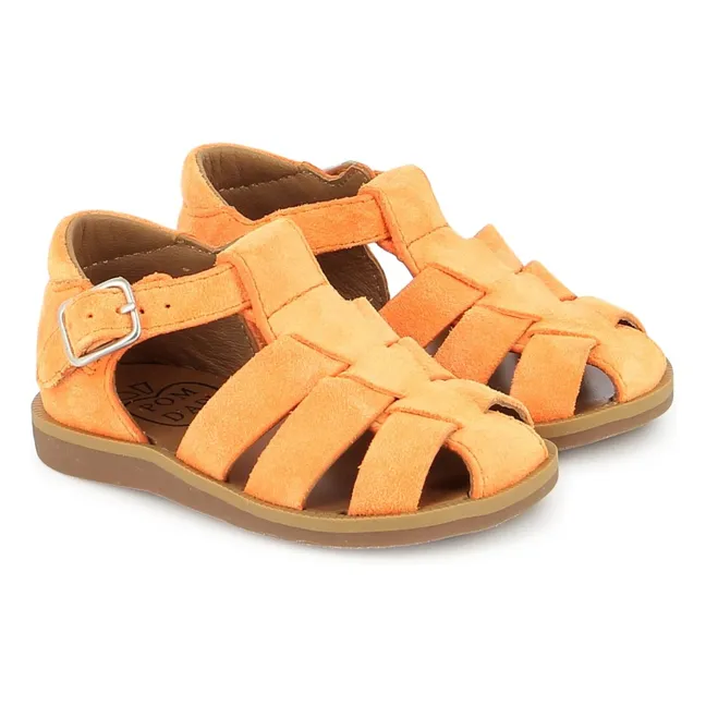 Poppy Daddy Velvet sandals | Apricot