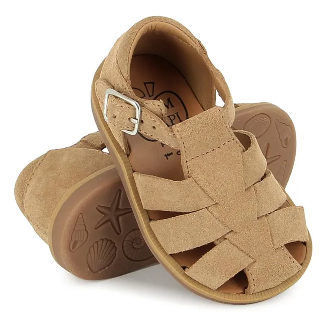 Sandalias Poppy Daddy Velvet | Beige