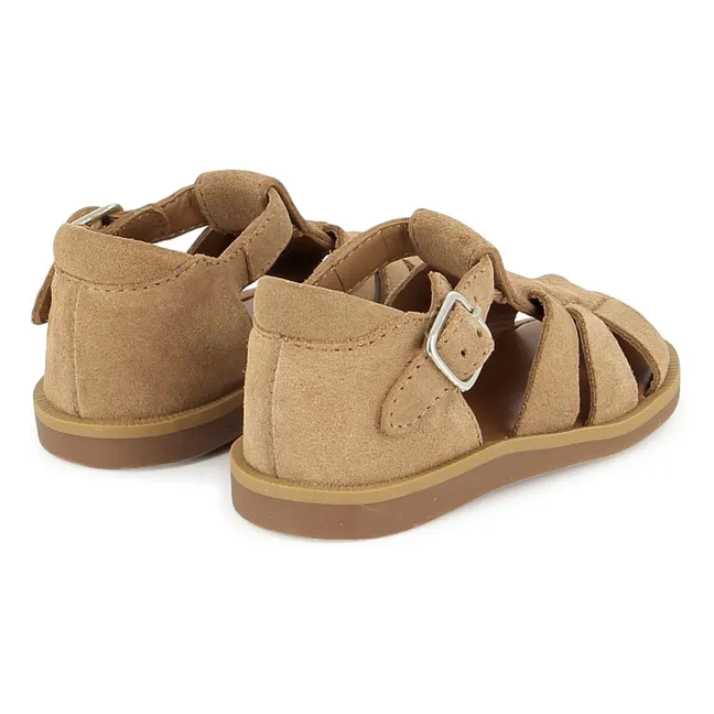 Sandalias Poppy Daddy Velvet | Beige