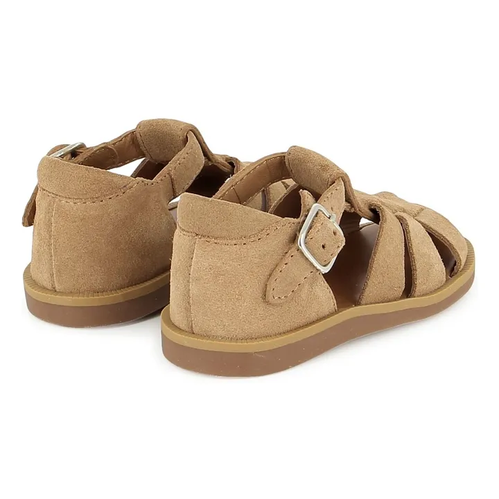 Poppy Daddy Velvet sandals | Beige- Product image n°2
