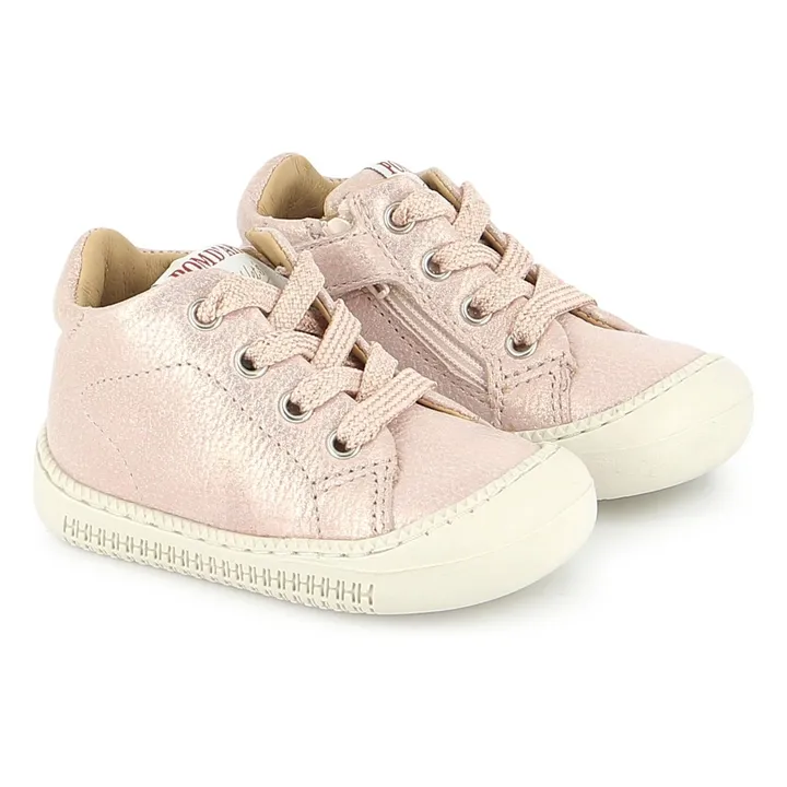 Botines metálicos Yaka Walk | Rosa empolvado- Imagen del producto n°1
