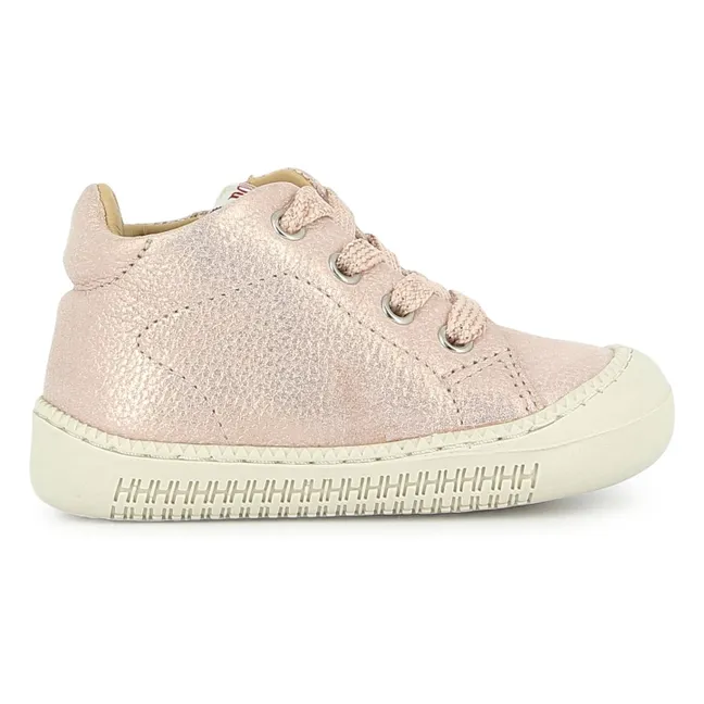 Botines metálicos Yaka Walk | Rosa empolvado