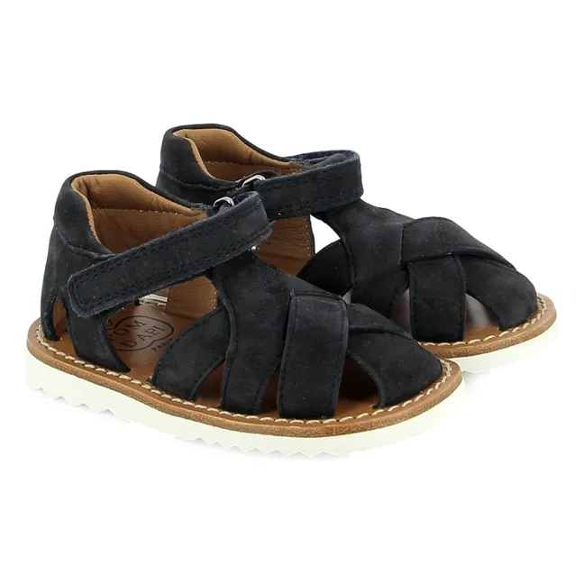 Sandalias Waff Cross Nubuck | Azul Marino