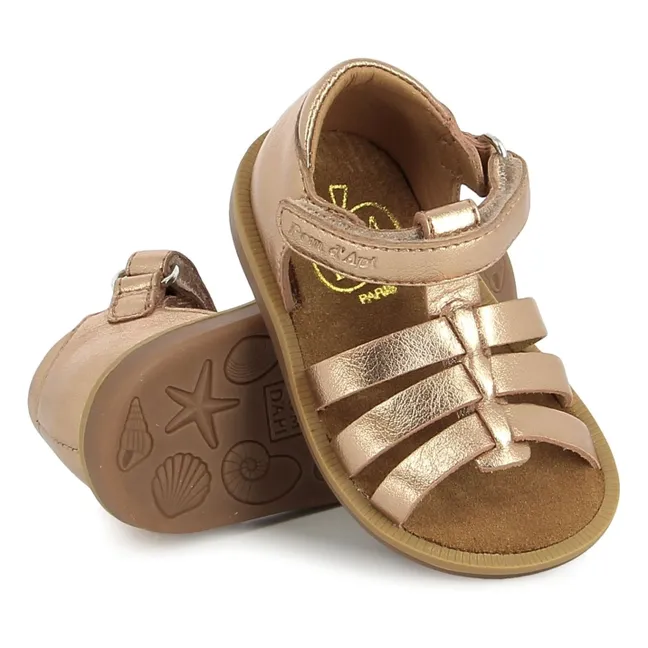 Sandales Métallisées Air Pur Strap | Cuivre