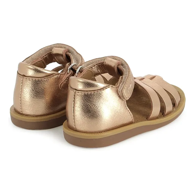 Sandales Métallisées Air Pur Strap | Cuivre