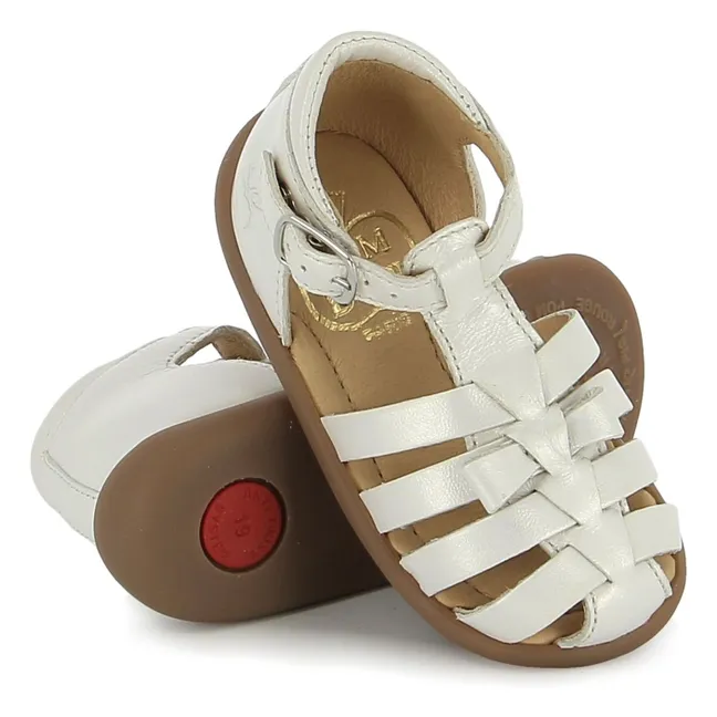 Sandalias Stand Up Knot Metallic  | Blanco