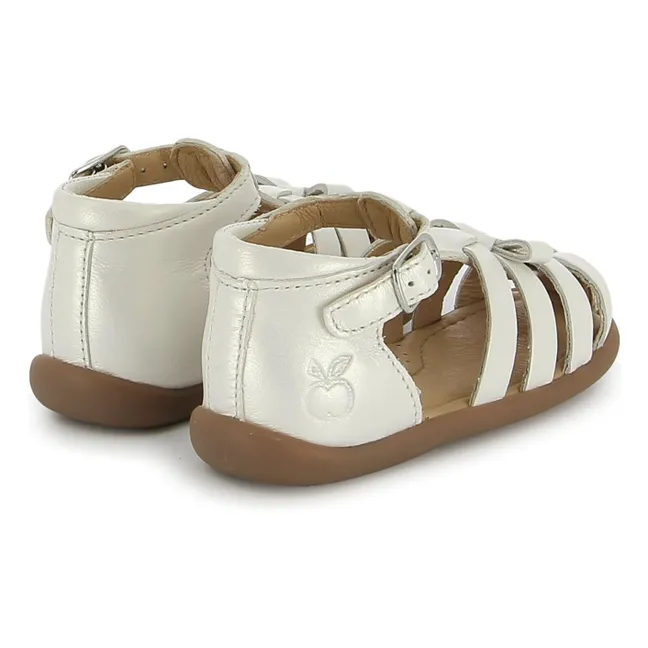 Sandalias Stand Up Knot Metallic  | Blanco