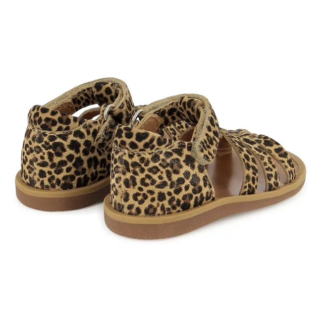 Poppy Strap Leopard Sandalen | Braun