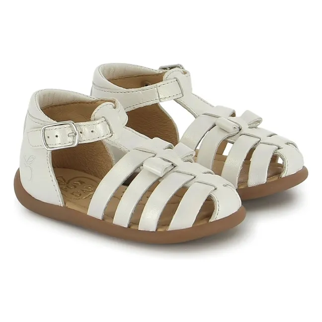Sandalias Stand Up Knot Metallic  | Blanco