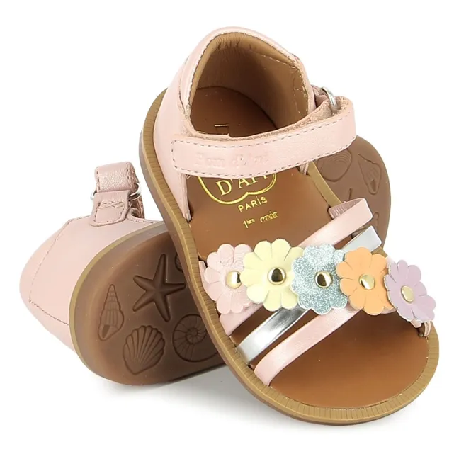 Sandalias Poppy Multi Flo | Rosa empolvado