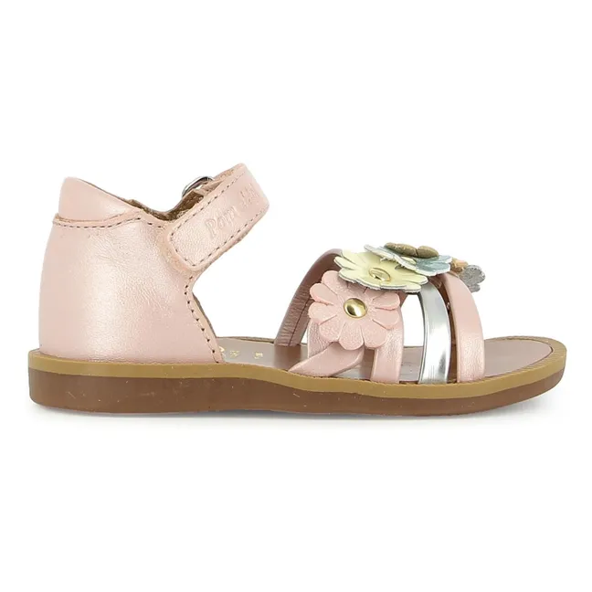 Poppy Multi Flo Sandalen | Puderrosa