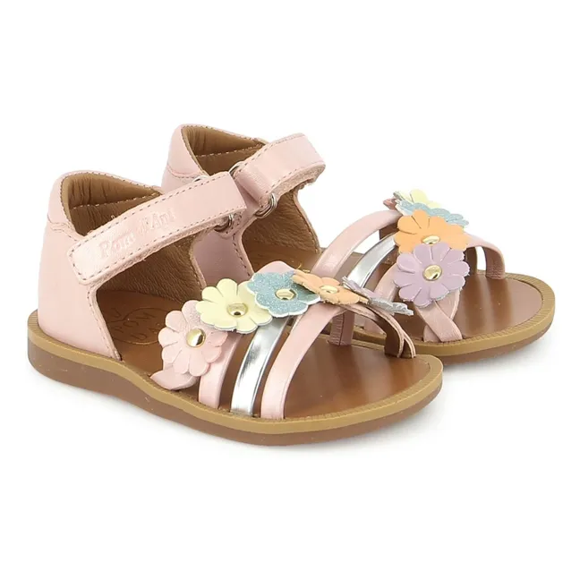 Sandales Poppy Multi Flo | Rose poudré