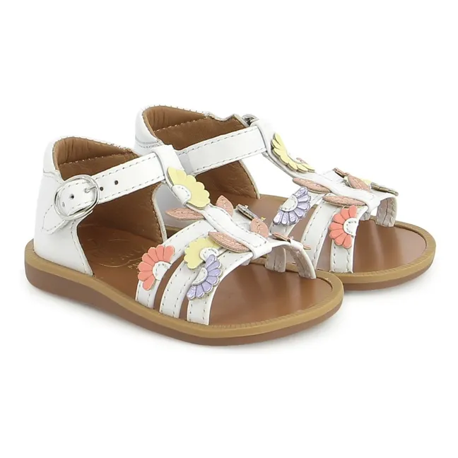 Sandalias Poppy Multi Daisy | Blanco
