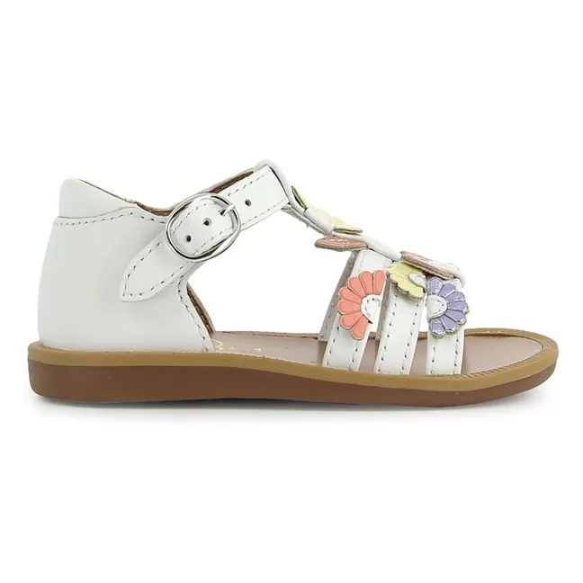 Sandalias Poppy Multi Daisy | Blanco
