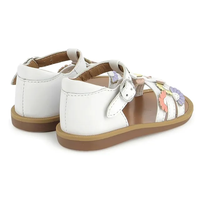 Sandalias Poppy Multi Daisy | Blanco