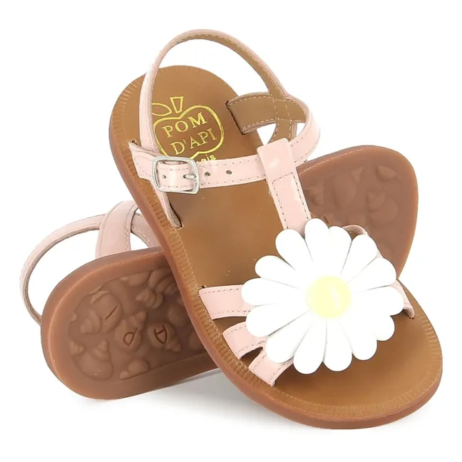 Sandales Plagette Big Flo | Rose pâle