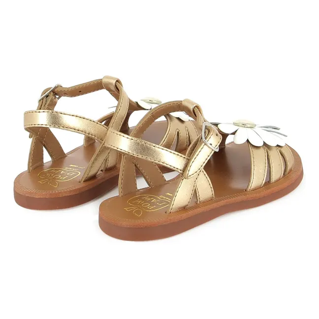 Sandales Plagette Big Flo | Or