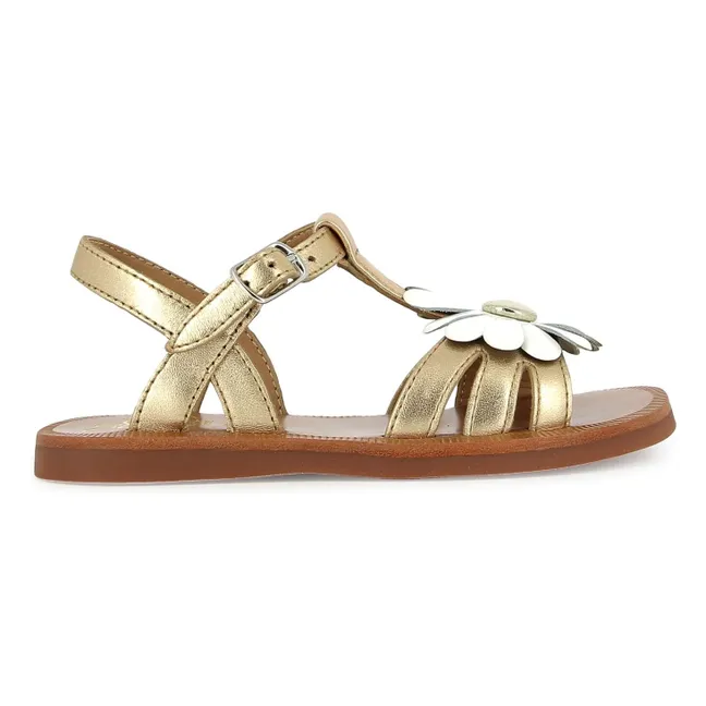 Sandales Plagette Big Flo | Or