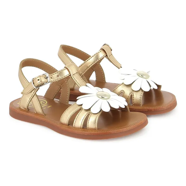 Sandales Plagette Big Flo | Or