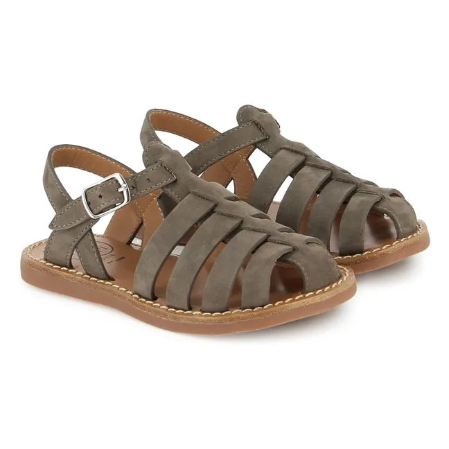 Sandalias de playa-Stitch Dad Nubuck | Khaki